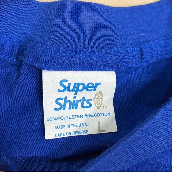 VTG 80s Seattle Seahawks Rusty Tillman T Shirt Tee Blue Tag Large (Fits Medium) - Picture 5 of 6